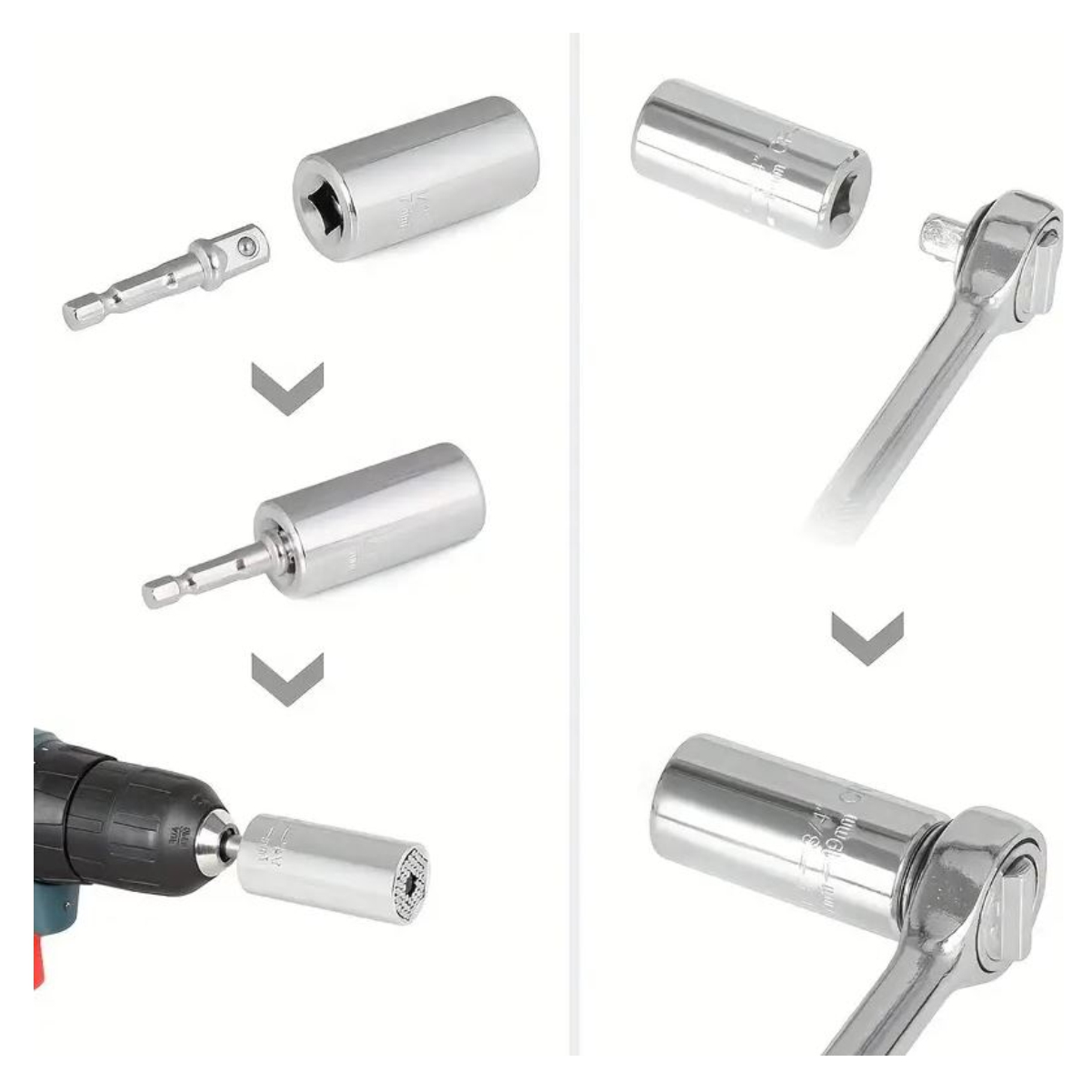 Llave Universal Ratchet con Adpatador